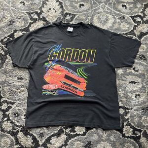 Vintage jeff Gordan dupoint grachpic faded black t-shirt mens XL